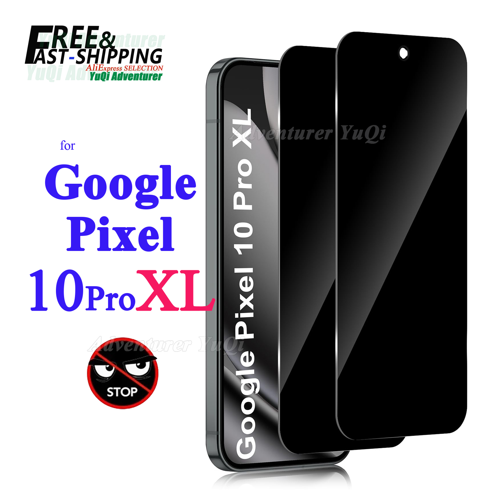 Anti Spy Privacy Glass Case - Proteggi schermo anti-spia per Google Pixel