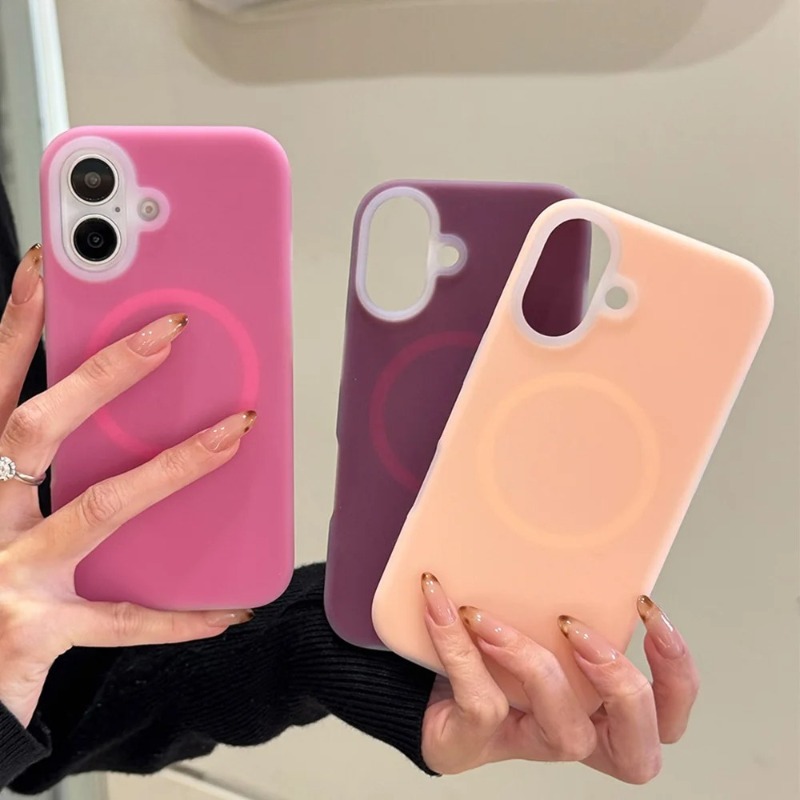 Liquid Silicone Magnetic Phone Case - Cover in Silicone Liquido Effetto Caramella