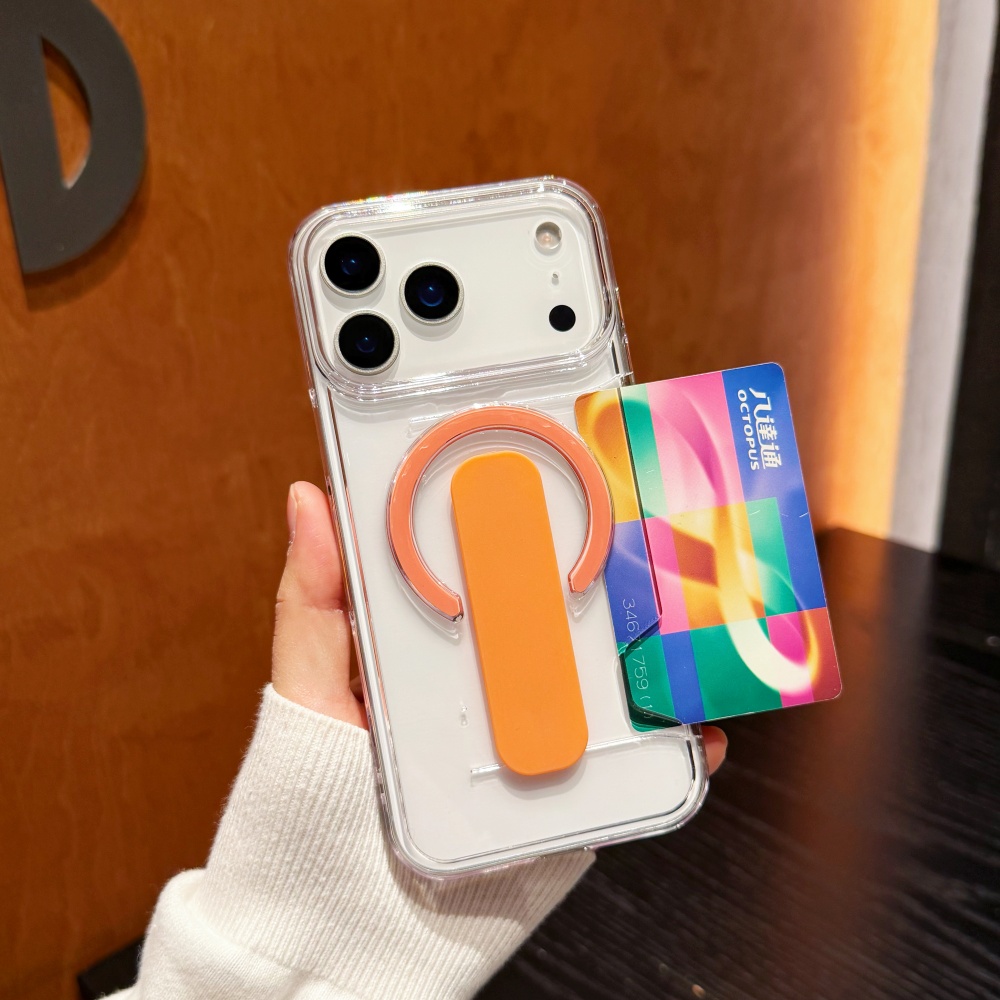 Clear Shockproof Bumper Case - Nuova Cover Trasparente con Porta Carte