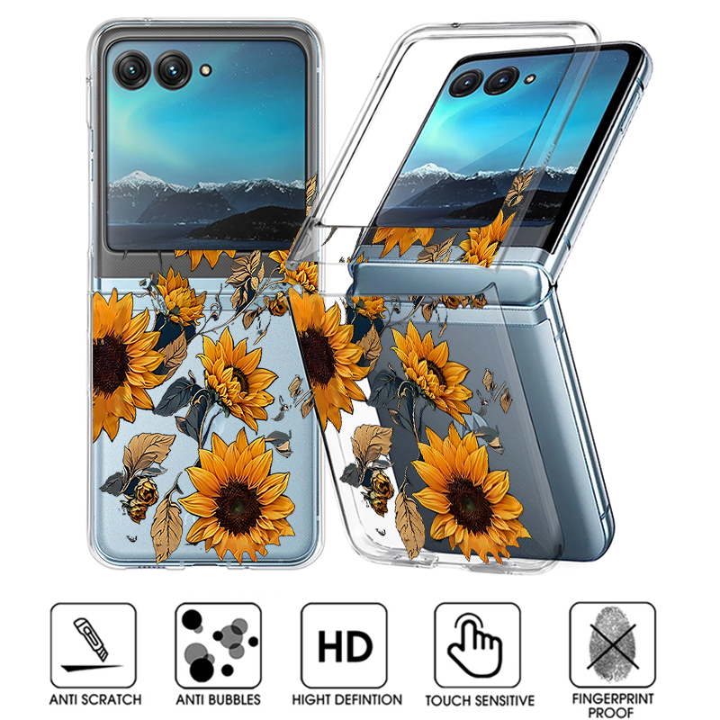 Clear Shockproof Bumper Case - Custodia per telefono trasparente con motivo