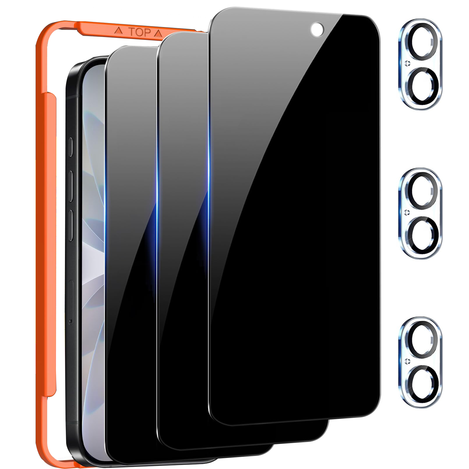 Anti Spy Privacy Glass Case - Confezione da 3 pellicole protettive per