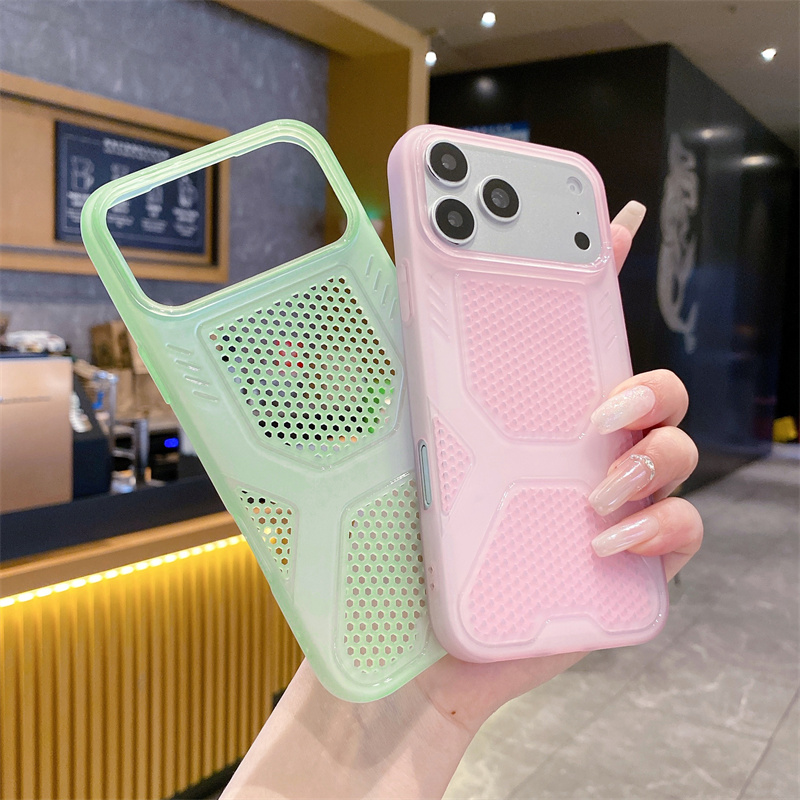 Heat Dissipation Mesh Breathable Case - Cover per iPhone 17 16 15