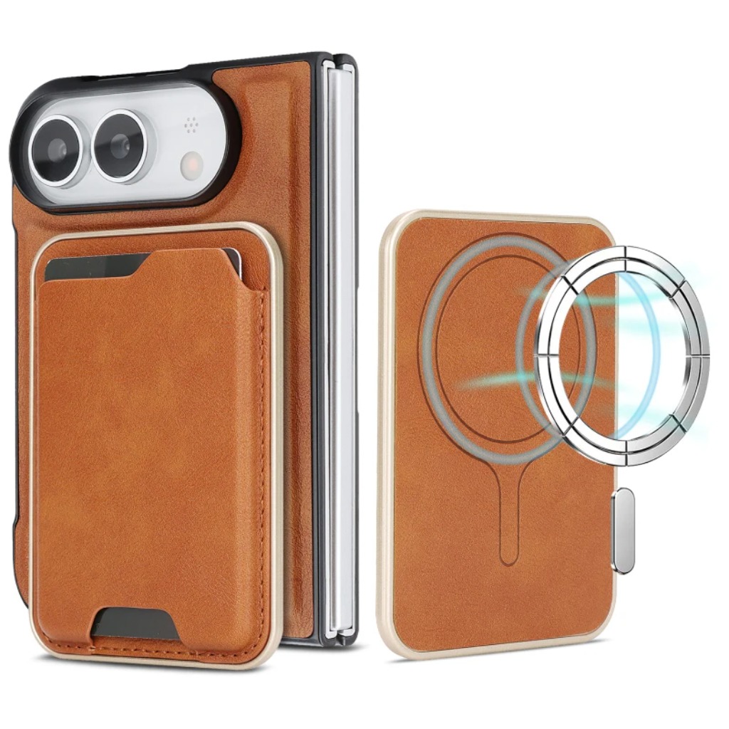 Leather Wallet Card Holder Phone Cover - Portafoglio in Pelle Staccabile con Porta
