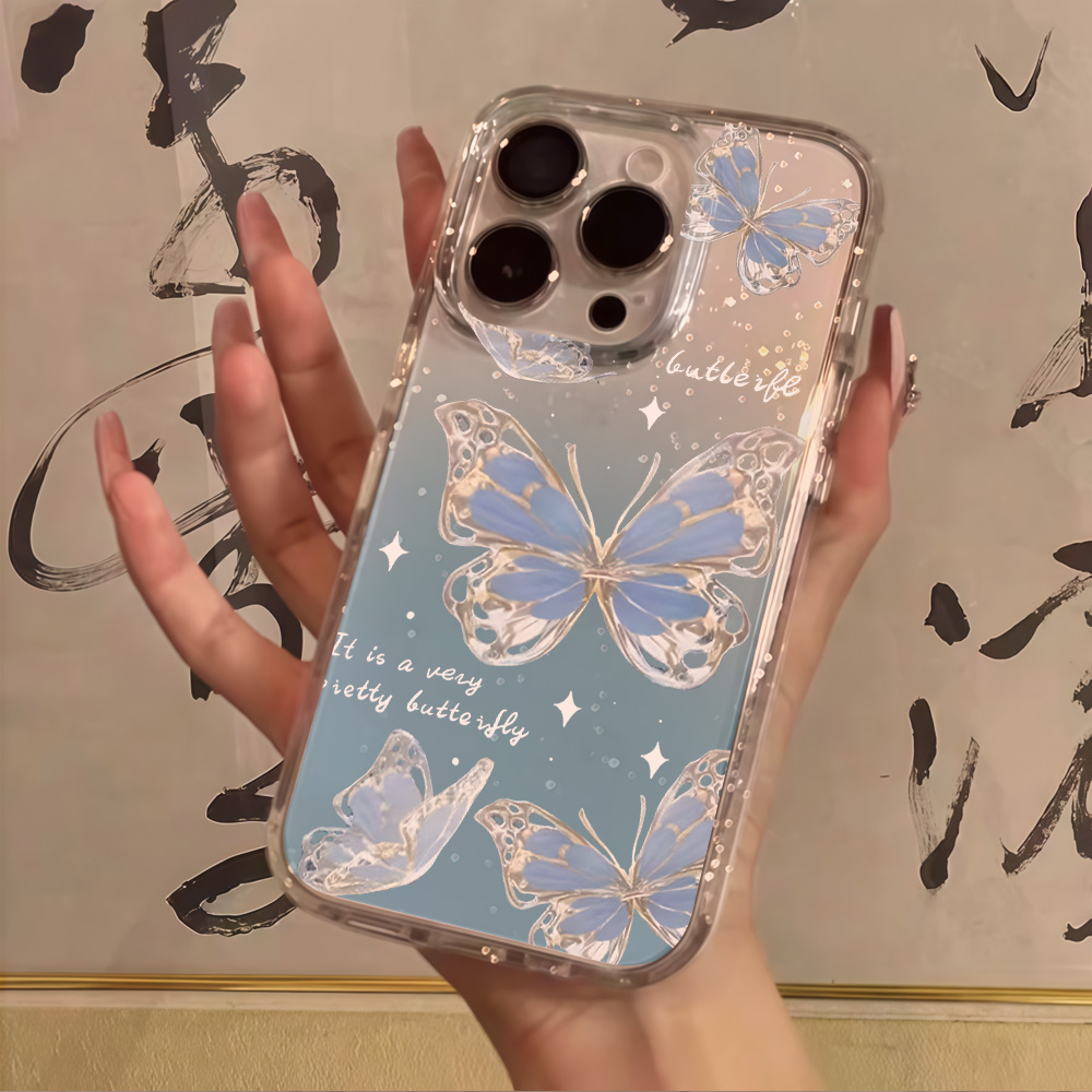 Clear Shockproof Bumper Case - Custodia Morbida Antiurto di Lusso Blu