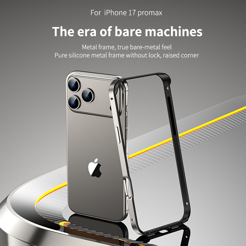 Metal Bumper Aluminum Frame Case - Custodia protettiva in silicone con struttura