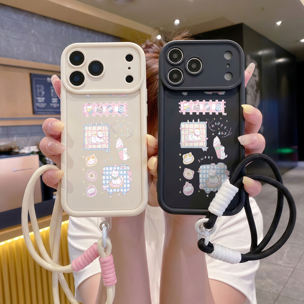 Custodia per telefono con cint - Cute Cartoon Wrist Strap Silicone Case recensione e prezzo