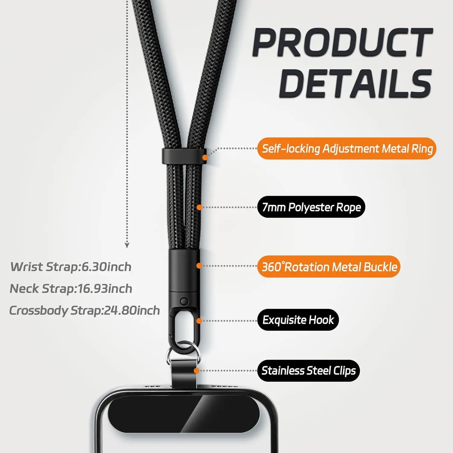 Cordino universale per telefon - Crossbody Lanyard Neck Strap Case recensione e prezzo