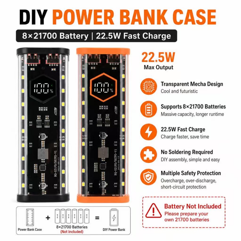 Contenitore per 8 batterie 217 - Power Banks recensione e prezzo