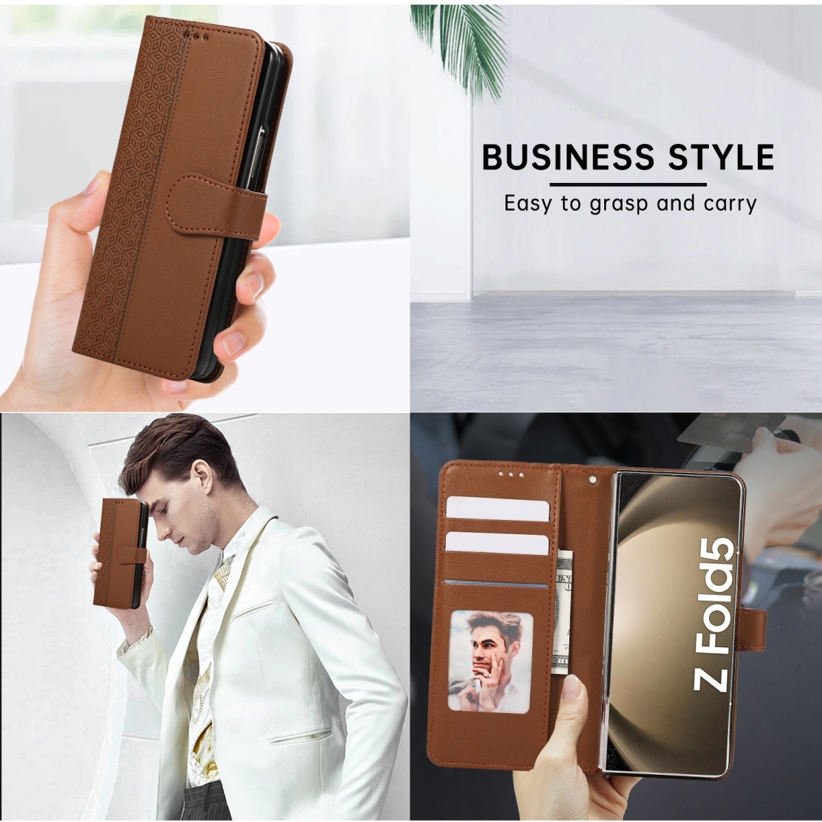 Custodia a Portafoglio in Pell - Leather Wallet Card Holder Phone Cover recensione e prezzo